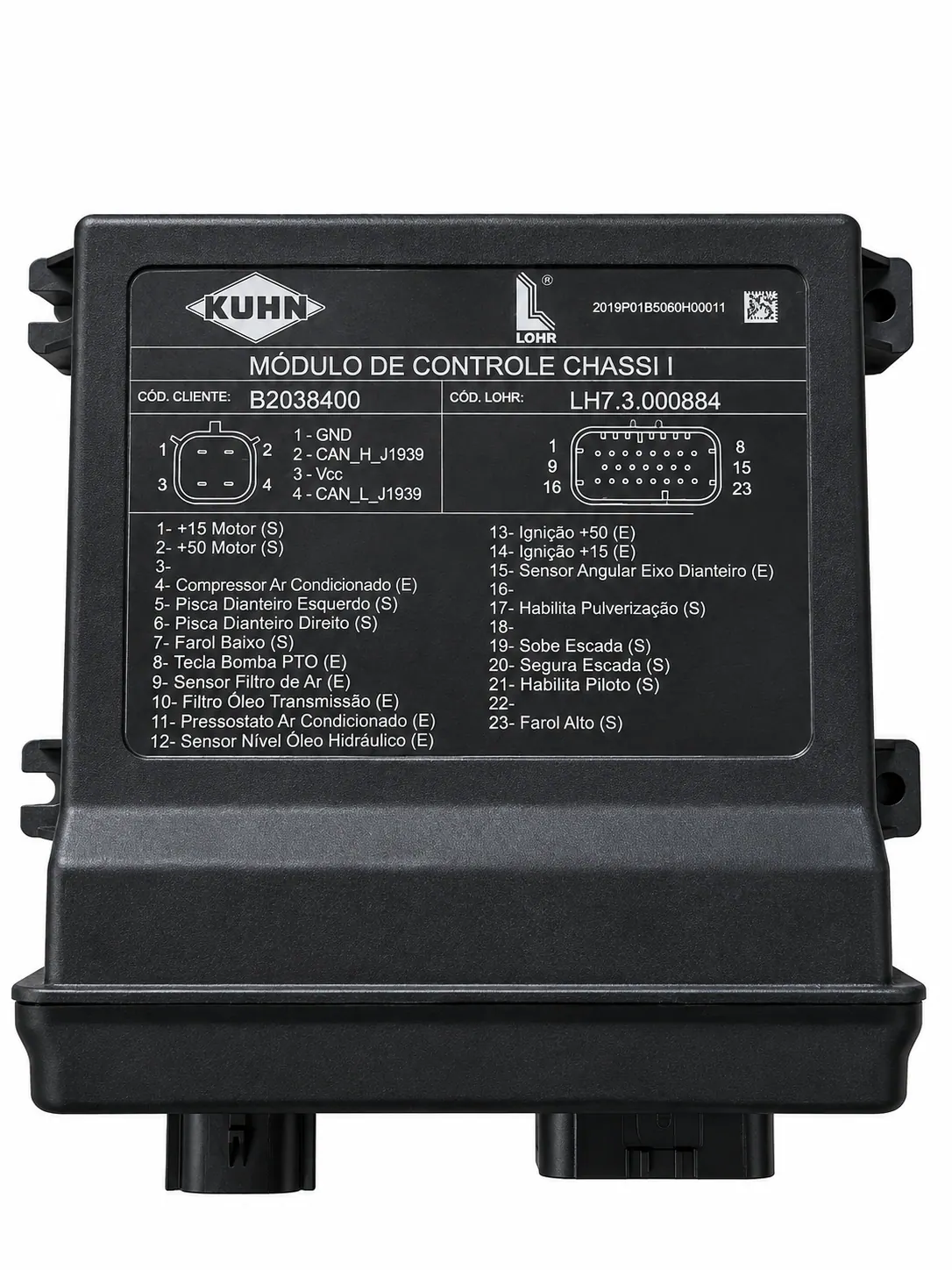 MÓDULO CONTROLE CHASSI I 12VDC - Código B2038400 na Concessionária Agriplan RS